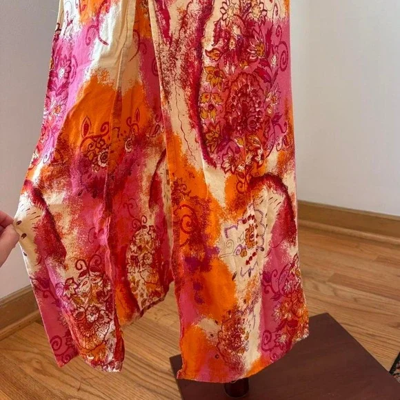 90s Sequin Paisley Tie-Back Dress - Picture 3 of 5